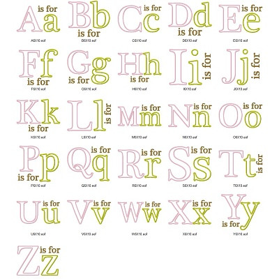 Name Alpha Embroidery Machine Design