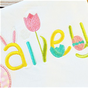 Easter Font Embroidery Machine Design