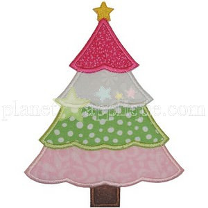 Tiered Christmas Tree Embroidery Machine Design