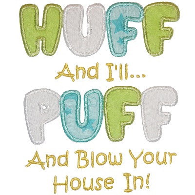 Huff n Puff Embroidery Machine Design