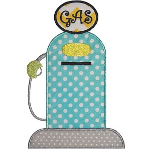 Gas Pump Applique Embroidery Machine Design