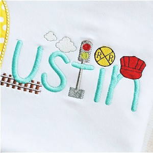 All Aboard Font Embroidery Machine Design