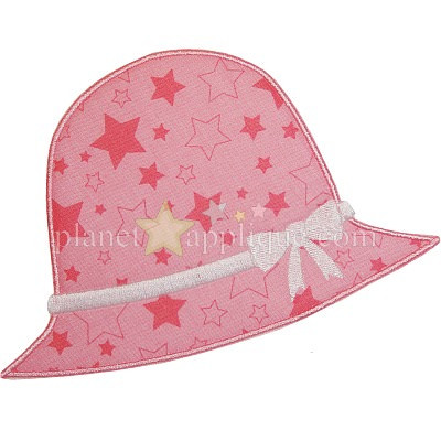 Spring Hat Applique Embroidery Machine Design