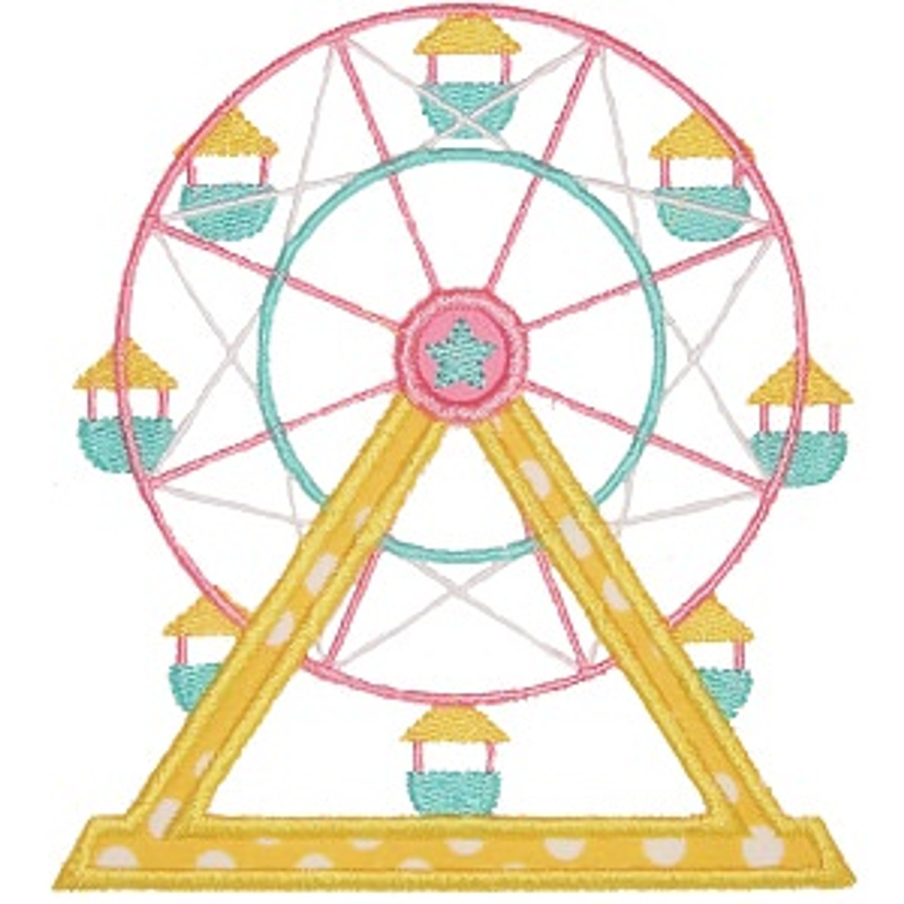 Ferris wheel silhouette, circle. Carnival. Funfair background.Carousel,  motion. Vector illustration. Stock Vector by ©floral_set 111808264