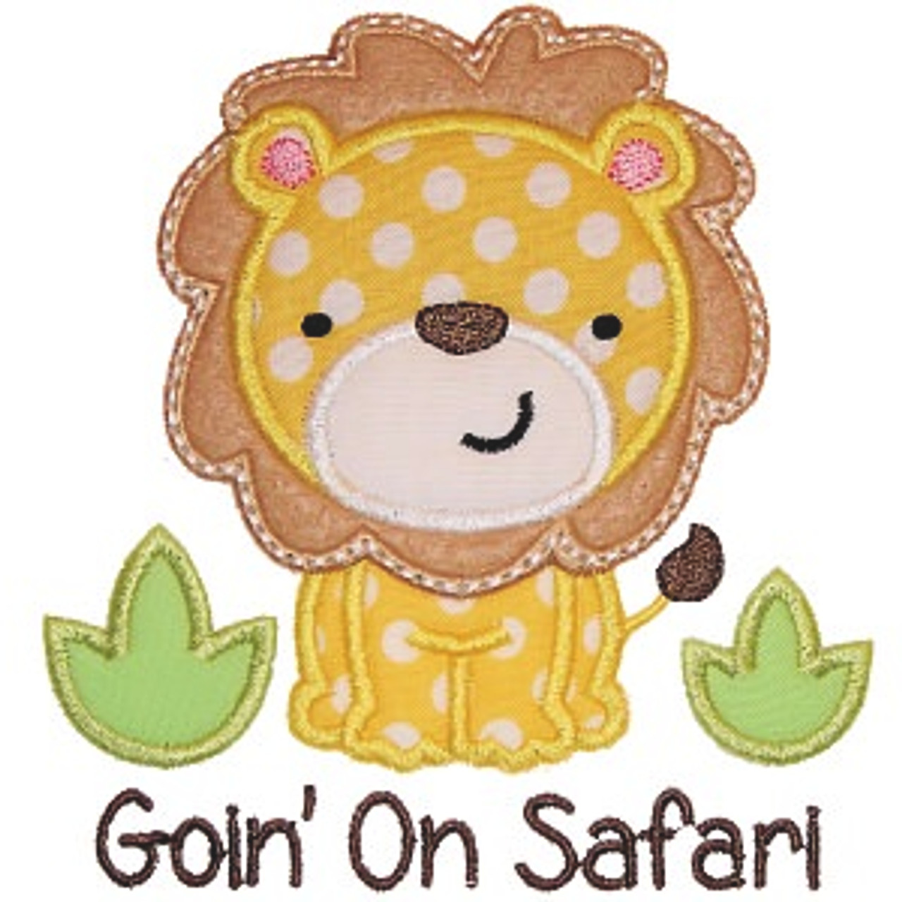 Baby Lion Blanket Stitch Applique Machine Embroidery Design