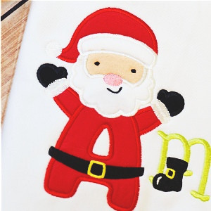 Santa Alpha Pattern Santa Claus Alpha Embroidery Machine Design