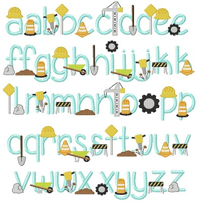 Construction Font - Planet Applique Inc