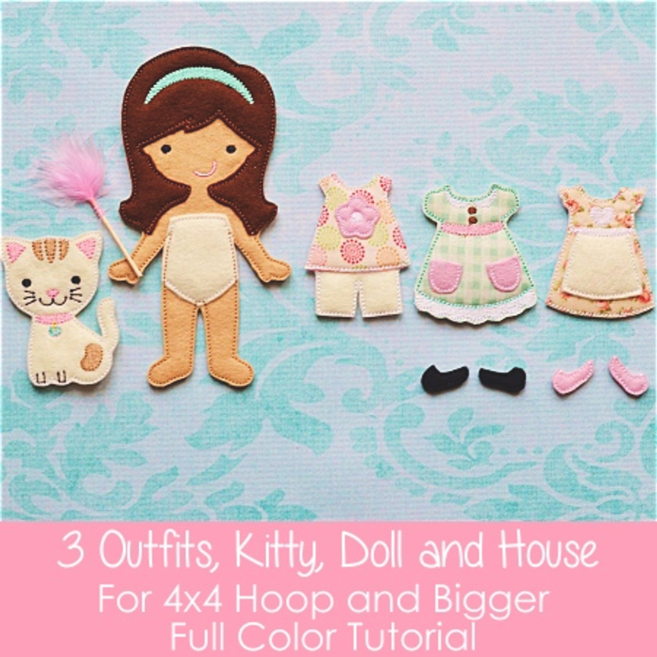 free machine embroidery paper dolls