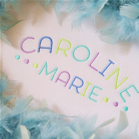 Caroline Font Embroidery Machine Design