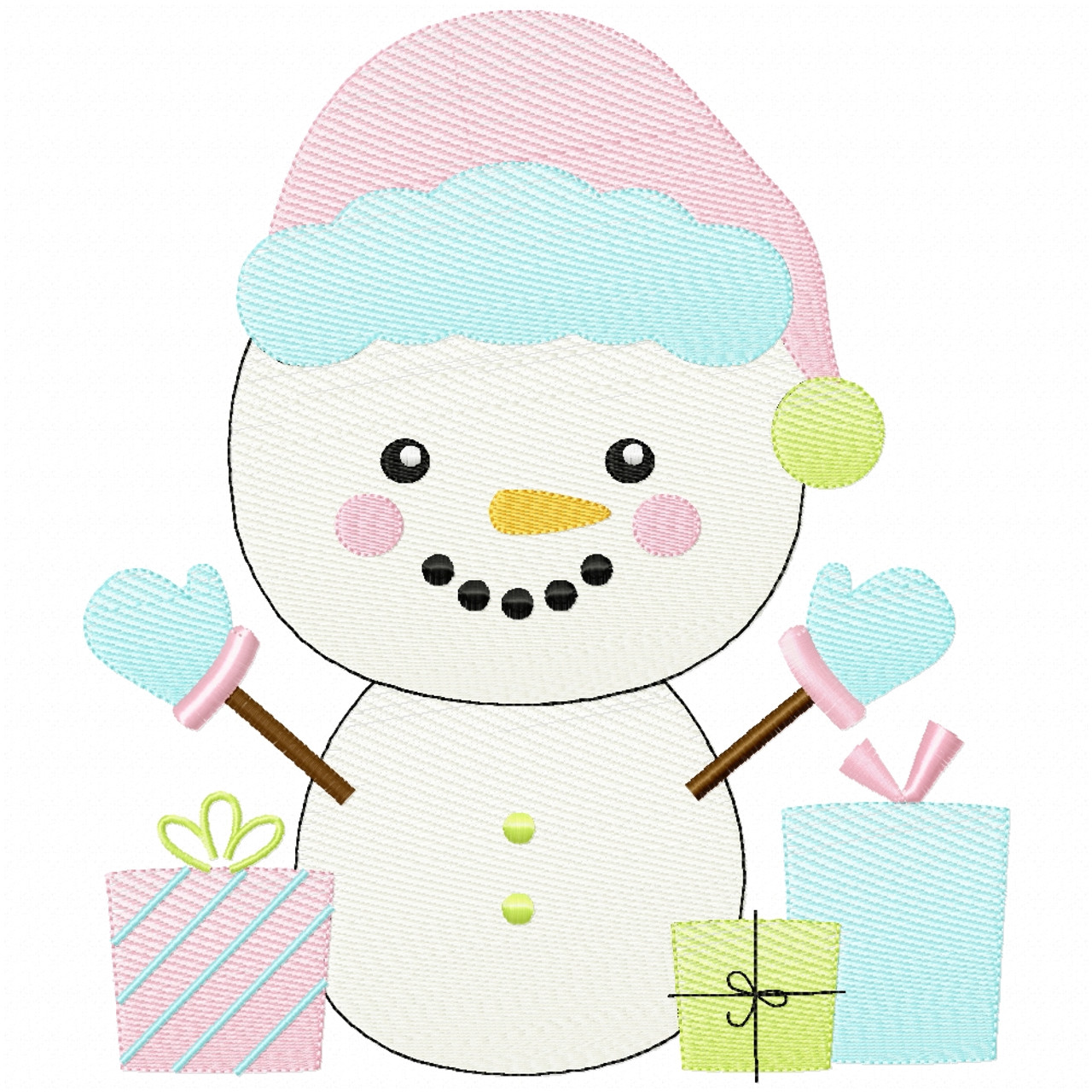 christmas snowman drawings