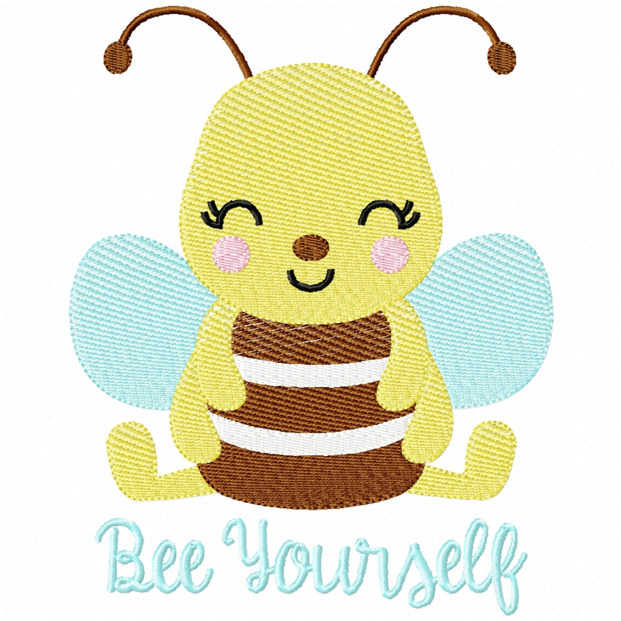 Bee Yourself Simple Stitch and Sketch Fill Applique Embroidery Design