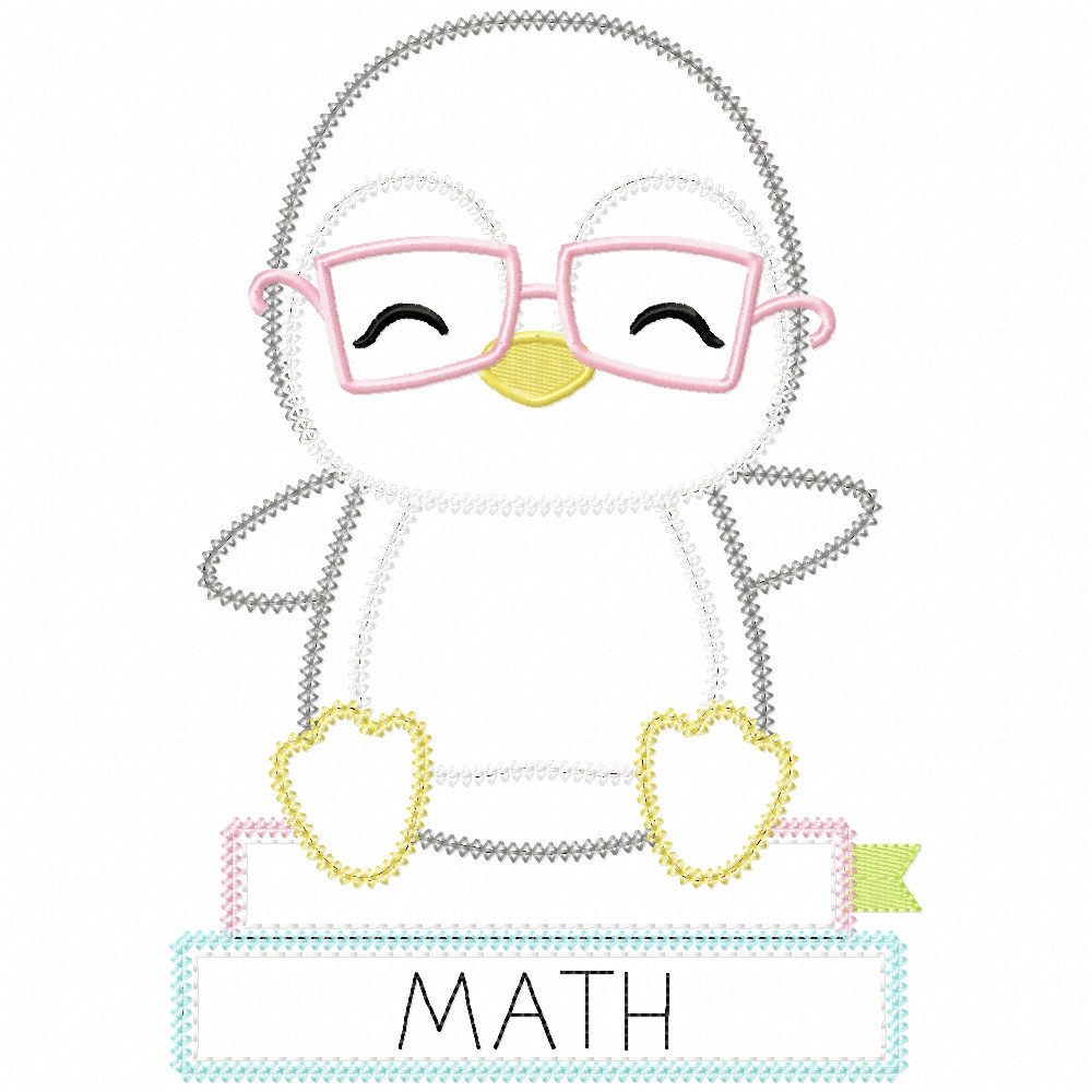 Penguin Hat Scarf Applique Printable Penguin And Books Vintage And