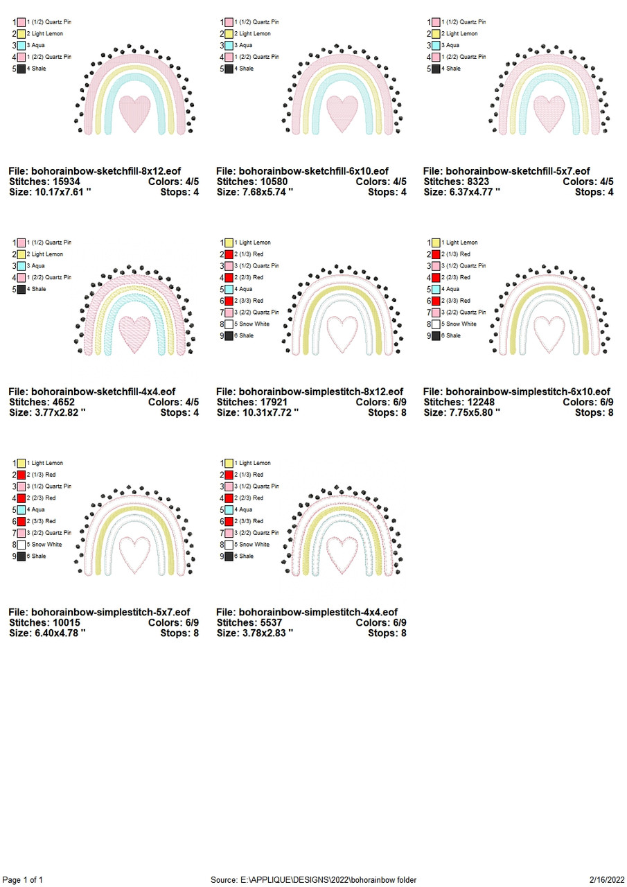 Boho Rainbow Simple Stitch and Sketch Fill Applique Embroidery Machine Design boho-rainbow-simple-stitch-and-sketch-fill-applique-embroidery-machine-design