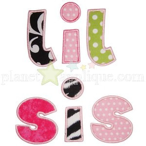 Sibling Sister Applique Embroidery Machine Design
