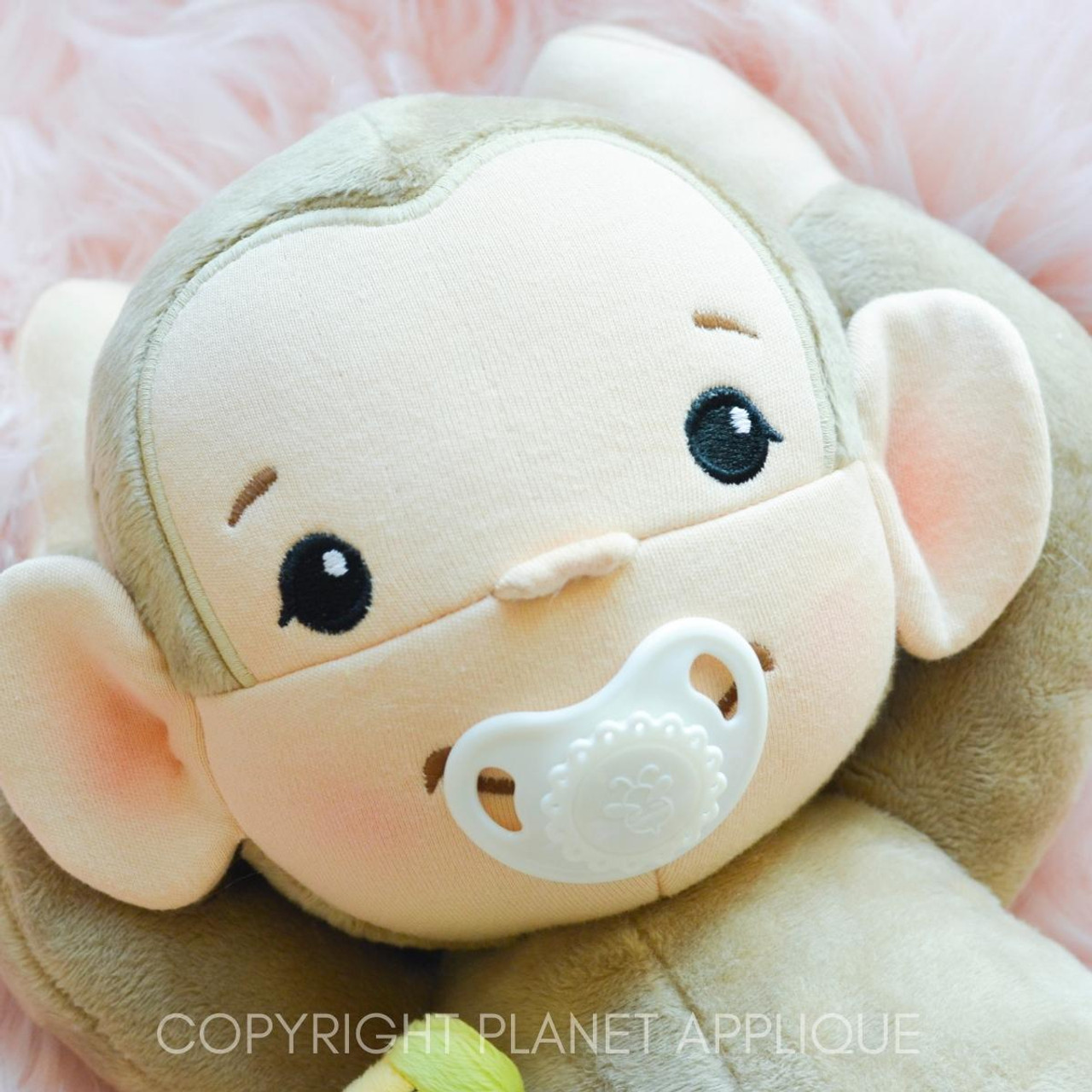 In the Hoop Monkey Plush Embroidery Machine Design ITH