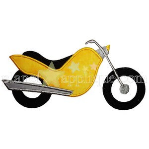 Motorcycle Applique Embroidery Machine Design
