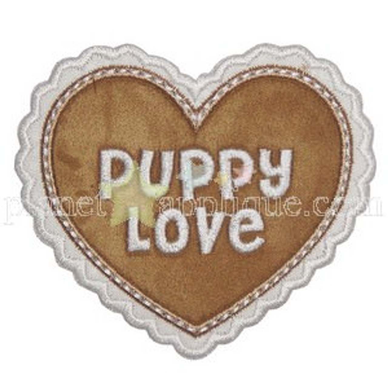 Love heart embroidery design available in two sizes