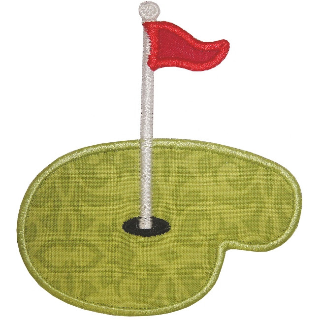 Putting Green Applique Embroidery Machine Design