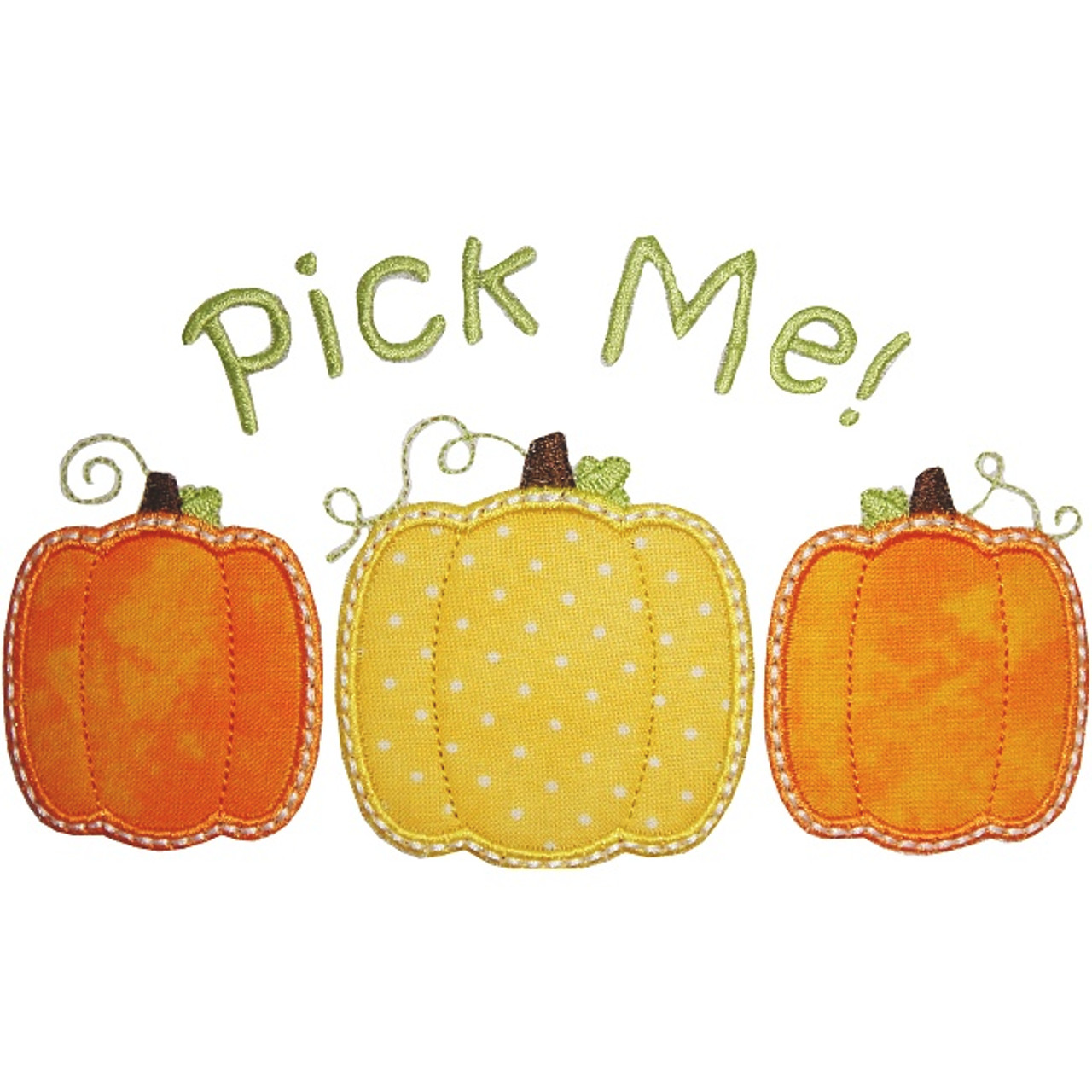 Pumpkins Pumpkin Trio Sketch Machine Embroidery Design - Rivermill  Embroidery