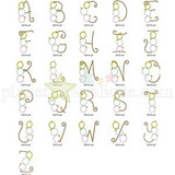 Ball Ornament Alphabet Embroidery Font Design
