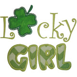 Lucky Girl Applique Machine Embroidery Design