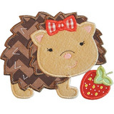 Strawberry Hedgehog Applique Machine Embroidery Design