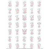 Sailor Alphabet Embroidery Font Design