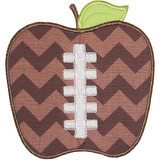 Football Apple Machine Embroidery Design