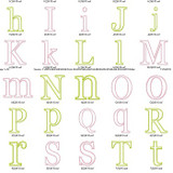 Starla Alphabet Embroidery Font Design