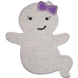 Cute Girl Ghost Machine Embroidery Design