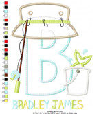 Fishing 2 Alphabet  Embroidery Design Font