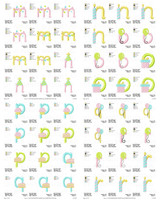 Birthday Embroidery Font Design Alphabet