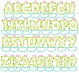 Cactus Alphabet  Embroidery Design Font