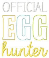 Official Egg Hunter Embroidery Design
