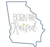 Georgia Born and Raised Vintage and Blanket Stitch Applique Machine Embroidery Design
