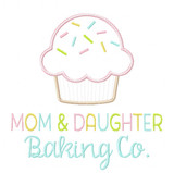 Mom and Daughter Baking Co. Satin and Zigzag Stitch Applique Machine Embroidery Design