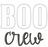 Boo Crew Vintage and Chain Stitch Applique Embroidery Design