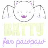Batty for PawPaw Chain and Vintage Applique   Embroidery Design