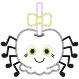 Girly Spider Candy Apple Vintage and Chain Applique Embroidery Design