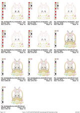 Basket Bunny Simple Stitch and Sketch Fill Applique Embroidery Design
