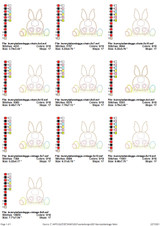 Bunny Tail and Easter Eggs Vintage and Chain Applique Embroidery Design