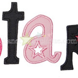 Rock Star Alphabet Embroidery Font Design