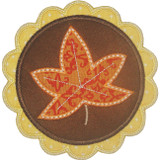 Leaf Patch Applique Machine Embroidery Design