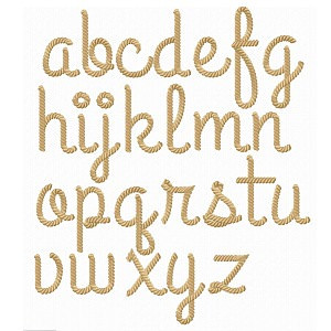 Rope Embroidery Font Embroidery Machine Design