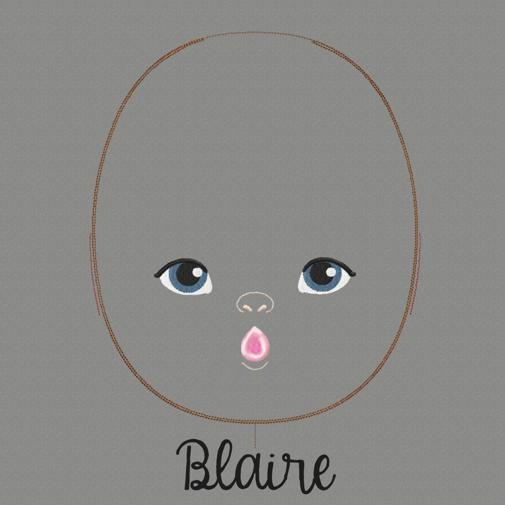 Blaire Doll Faces Addon Embroidery Machine Design
