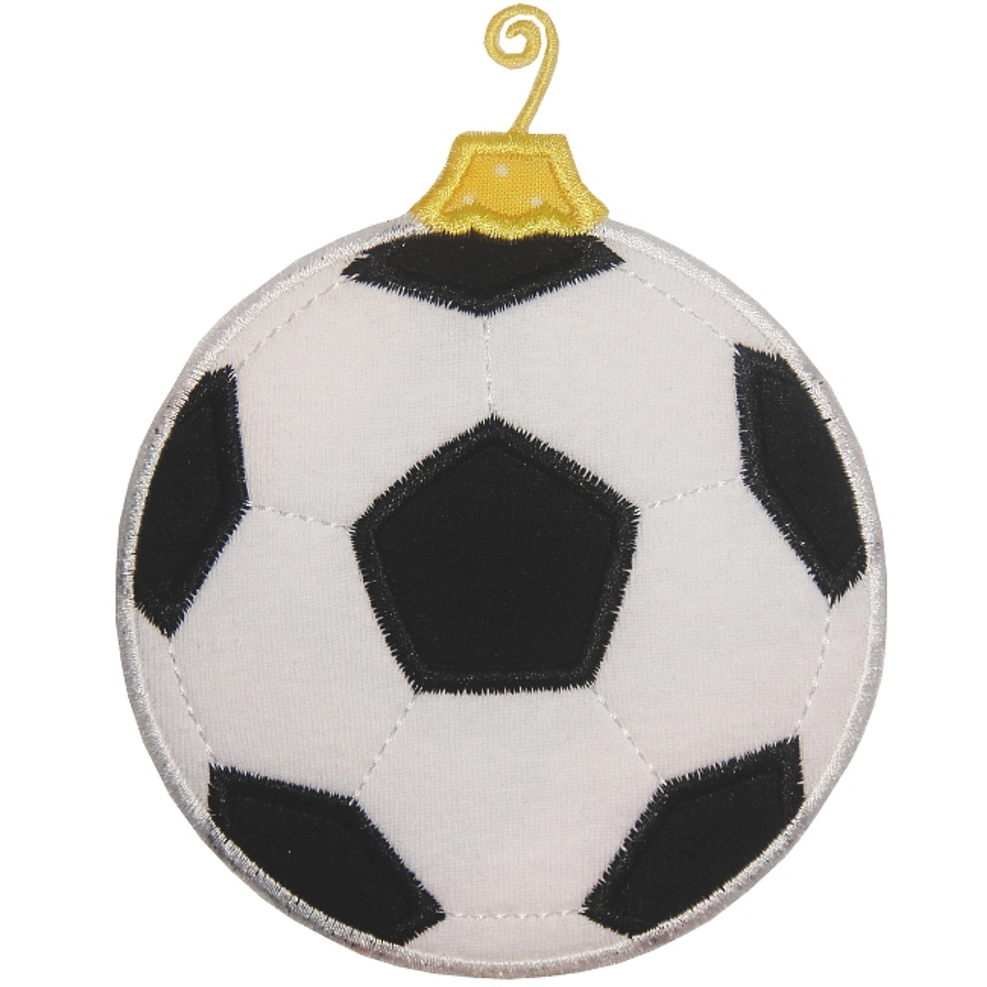 Soccerball ornament applique embroidery machine design Soccerball ornament applique embroidery machine design