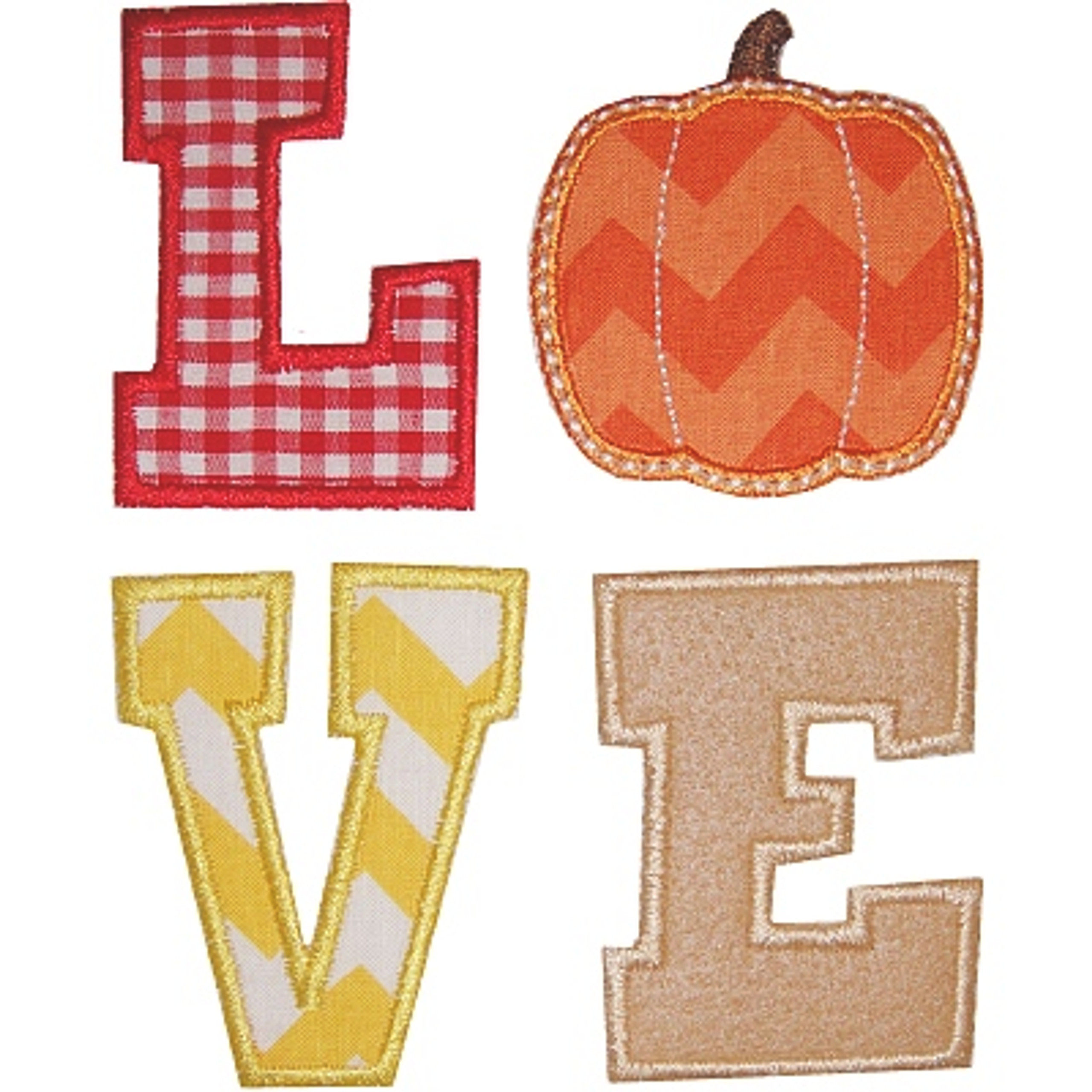 Pumpkin love applique embroidery machine design Pumpkin love applique embroidery machine design