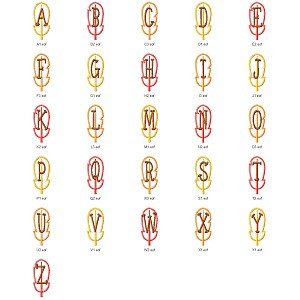 Tiny Feather Alpha Embroidery Machine Design