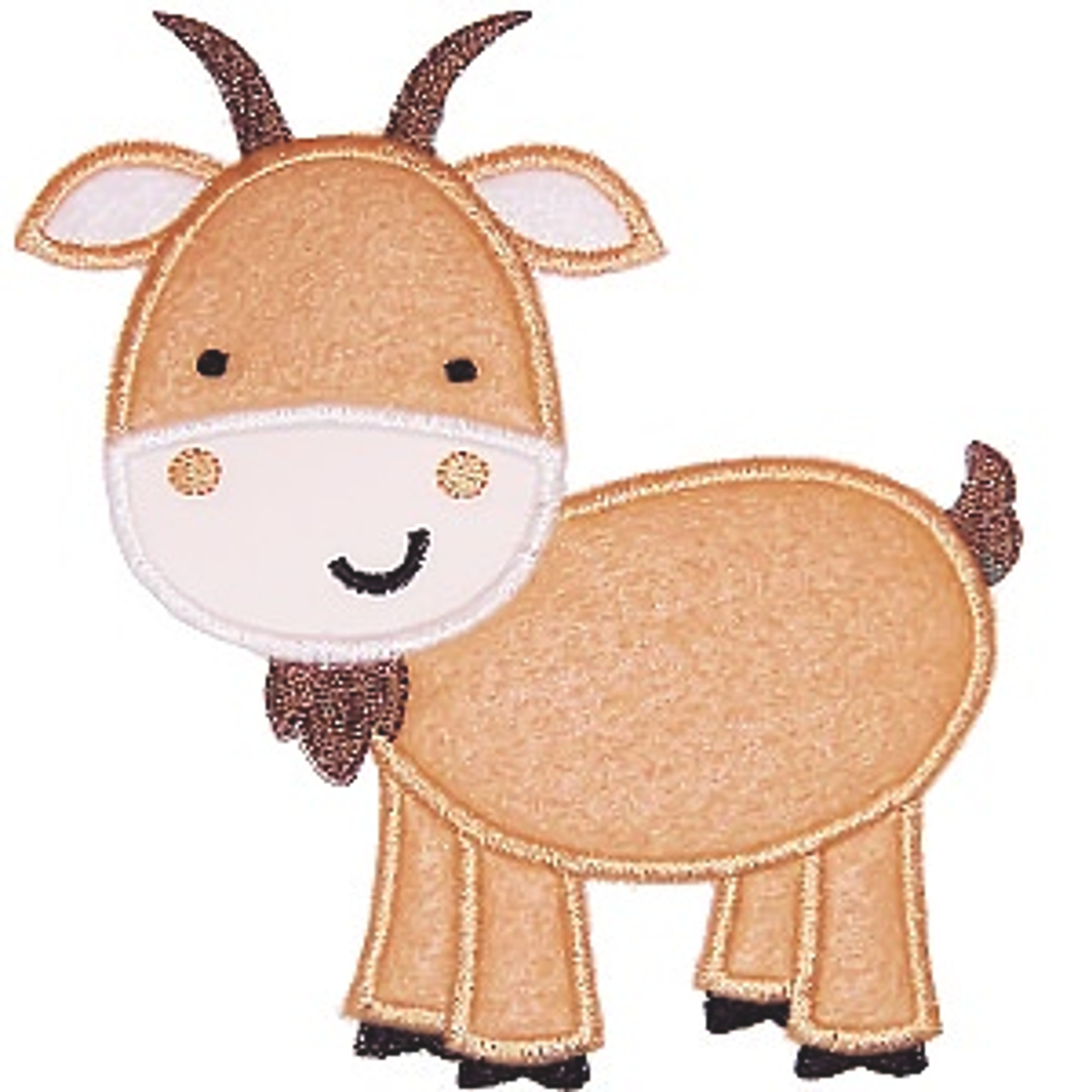 Billy Goat Applique Embroidery Machine Design