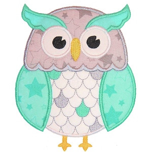 Ornate Owl Applique - Planet Applique Inc